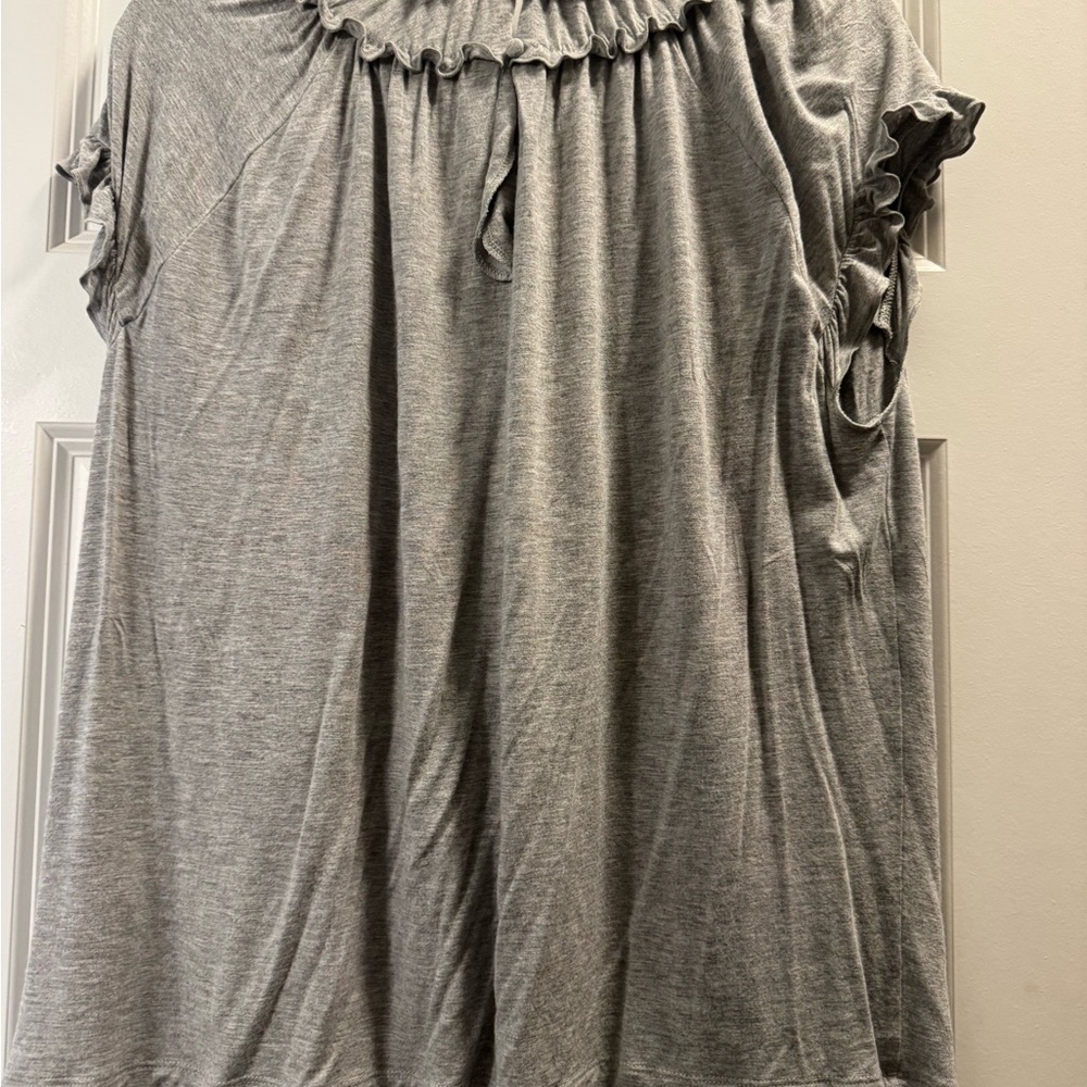 Halogen Heather Gray Ruffled Blouse - Picture 2 of 3